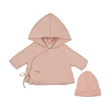 Mema Knits Pale Pink Corduroy Jacket and Beanie