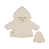 Mema Knits Ivory Corduroy Jacket and Beanie