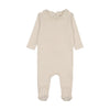 Mema Knits Ivory Lace Collar Footie