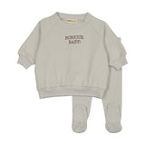 Mema Knit Ice Blue/Otter Bonjour Sweatshirt Set