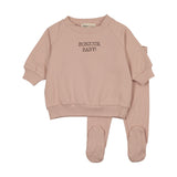 Mema Knit Pale Rose/Otter Bonjour Sweatshirt Set