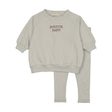 Mema Knit Ice Blue/Otter Bonjour Sweatshirt Set