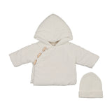 Mema Knit Winter White Corduroy Jacket/Knit Beanie