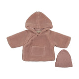 Mema Knit Pale Rose Sherpa Jacket/Knit Beanie