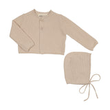 Mema Knit Sand Knit Crop Cardigan/Bonnet