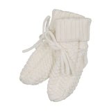 Mema Knit Winter White Waffle Knit Booties