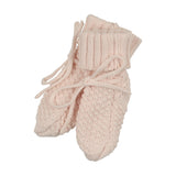 Mema Knit Baby Blush Waffle Knit Booties