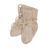 Mema Knit Sand Solid Knit Booties