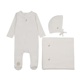 Mon Tresor White/Green Blooming Layette Set