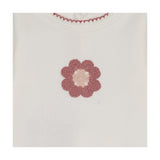 Mon Tresor Ivory/Rose Geo Floral Footie and Bonnet