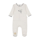 Mon Tresor Ivory/Blue Heirloom Berry Footie