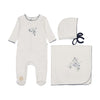 Mon Tresor Ivory/Blue Heirloom Berry Layette Set