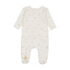 Mon Tresor Ivory/Pink Plush Print Footie