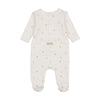 Mon Tresor Ivory/Pink Plush Print Footie