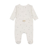 Mon Tresor Ivory/Pink Plush Print Footie