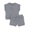 Mon Tresor Slate Blue Posh Print Ensemble