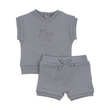 Mon Tresor Slate Blue Posh Print Ensemble