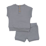 Mon Tresor Slate Blue Posh Print Ensemble