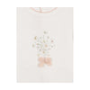 Mon Tresor Ivory/Rose Natures Footie and Bonnet