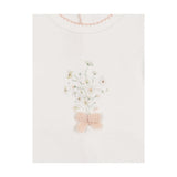 Mon Tresor Ivory/Rose Natures Footie and Bonnet