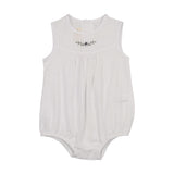 Mon Tresor Ivory/Blue Linen Bloom Romper