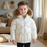 Scotch Bonnet Beige Fur Pocket Coat