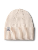 Jacqueline & Jac Natural White Flat Cuff Beanie