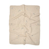 Peluche Cream/Blue Embroidered Waffle Blanket