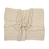 Peluche Tan/Cream Contrast Bubbled Knit Blanket