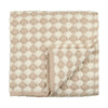Peluche Tan/Cream Contrast Bubbled Knit Blanket