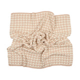 Peluche Rose/Cream Contrast Bubbled Knit Blanket