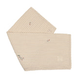Peluche Cream/Pink Embroidered Waffle Blanket