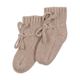 Peluche Taupe Knit Booties