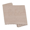 Peluche Scalloped Taupe Mélange Bebe Knit Blanket