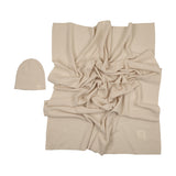 Peluche Stone Knit Swaddle/Beanie Set