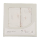 Peluche Pink Botanic 2pc Swaddle Set