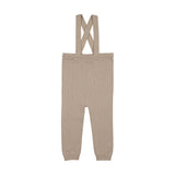Peluche Taupe Knit Suspender Leggings