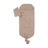 Peluche Taupe Bebe Embossed Knit Cocoon and Bonnet
