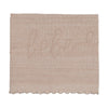 Peluche Scalloped Taupe Mélange Bebe Knit Blanket