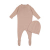 Peluche Rose Signature Knit Footie and Beanie