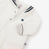 Petit Bateau White Sailor Collar Footie