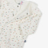 Petit Bateau Velour Floral Footie with Collar
