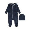 Pouf Navy Velour Footie