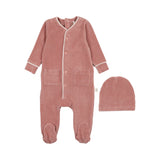 Pouf Dusty Pink Velour Footie