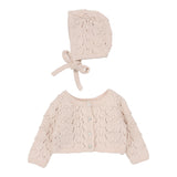 Lilette Petal Popcorn Weave Cardigan Set