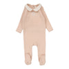 Lilette Dusty Pink Embroider Emblem Footie