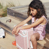 Olli Ella Pink Daisies See-Ya Suitcase