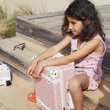 Olli Ella Pink Daisies See-Ya Suitcase