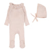 Lilette Petal Pointelle Ruffle Collar Footie Set