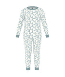 Petit Bateau White and Teal Eiffel Tower Pajamas